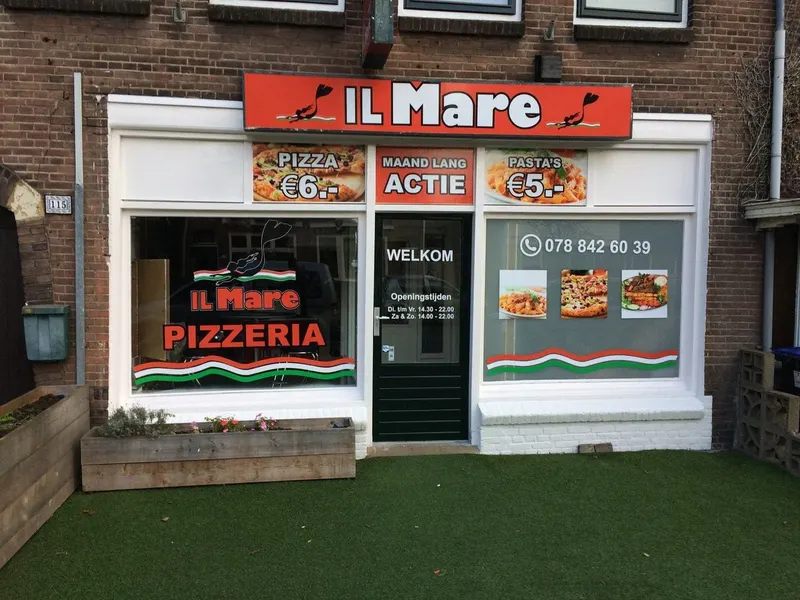 Gevelreclame bij Il Mare Pizzeria