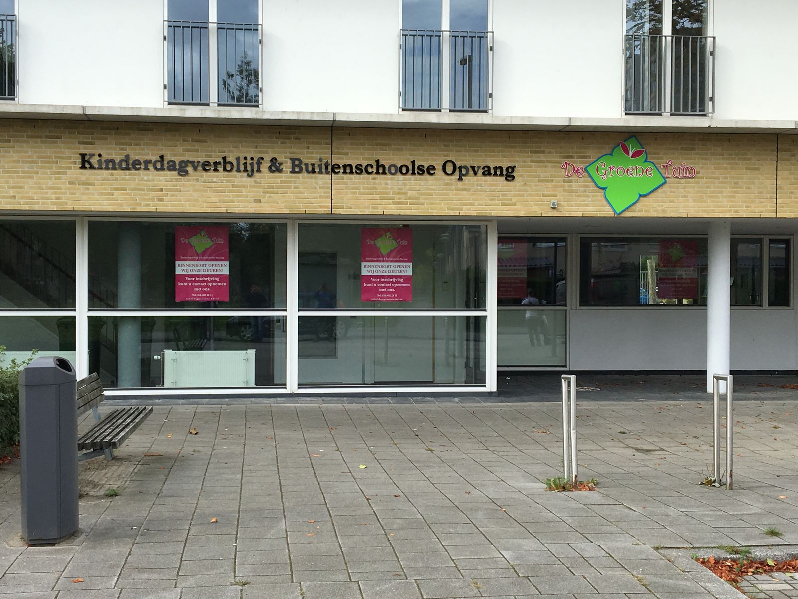 Kinderdagverblijf De Groene Tuin Rotterdam — raamposters en gevelreclame combinatie